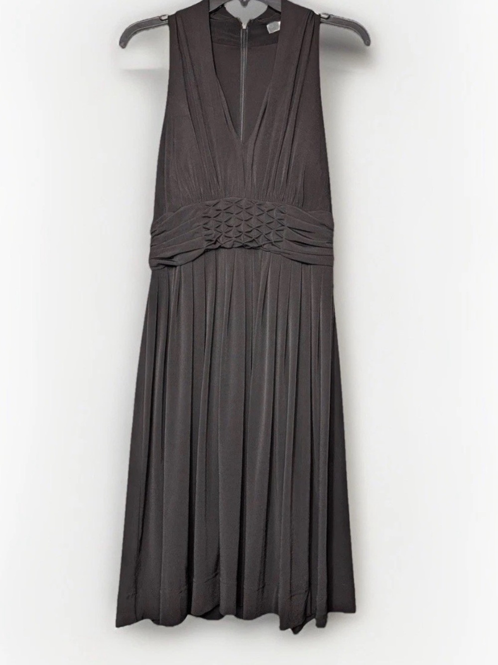 Calvin Klein Sleeveless Halter Dress Built In Bra Fit & Flare Black Women’s SZ L